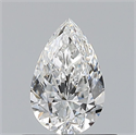 Natural Diamond 0.53 Carats, Pear with  Cut, F Color, VVS2 Clarity and Certified by GIA