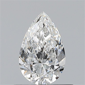 Picture of Natural Diamond 0.53 Carats, Pear with  Cut, F Color, VVS2 Clarity and Certified by GIA
