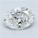 Natural Diamond 1.20 Carats, Oval with  Cut, E Color, VS1 Clarity and Certified by GIA