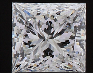 Picture of Natural Diamond 0.90 Carats, Princess with  Cut, D Color, VS2 Clarity and Certified by GIA