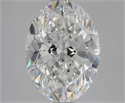 Natural Diamond 2.80 Carats, Oval with  Cut, E Color, SI1 Clarity and Certified by GIA
