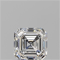 Natural Diamond 0.71 Carats, Asscher with  Cut, F Color, VS1 Clarity and Certified by GIA