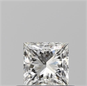 Natural Diamond 0.50 Carats, Princess with  Cut, G Color, IF Clarity and Certified by GIA