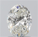 Natural Diamond 1.00 Carats, Oval with  Cut, H Color, VS2 Clarity and Certified by GIA
