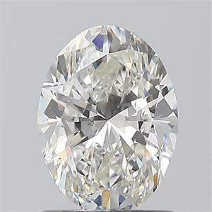 Picture of Natural Diamond 1.00 Carats, Oval with  Cut, H Color, VS2 Clarity and Certified by GIA