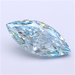 Picture of Lab Grown Diamond 1.77 Carats, Marquise with  Cut, Fancy Vivid Blue Color, VVS2 Clarity and Certified by IGI