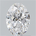 Natural Diamond 0.80 Carats, Oval with  Cut, D Color, VS2 Clarity and Certified by GIA