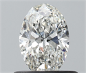 Natural Diamond 0.50 Carats, Oval with  Cut, H Color, VVS1 Clarity and Certified by IGI