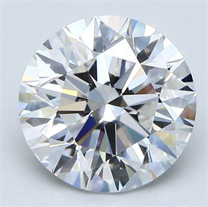Picture of Natural Diamond 2.71 Carats, Round with Excellent Cut, E Color, VVS1 Clarity and Certified by GIA