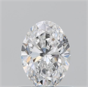 Natural Diamond 0.70 Carats, Oval with  Cut, D Color, VS2 Clarity and Certified by GIA
