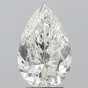 Picture of Natural Diamond 2.50 Carats, Pear with  Cut, H Color, VS1 Clarity and Certified by GIA
