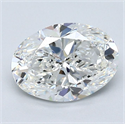 Diamante Natural 1.51 quilates, Ovalado , Color F, claridad VVS2 y certificado GIA