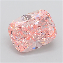 Picture of Lab Grown Diamond 9.24 Carats, CUSHION MODIFIED with  Cut, Fancy Intense Pink Color, VVS2 Clarity and Certified by IGI