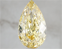 Picture of Lab Grown Diamond 3.02 Carats, Pear with  Cut, Fancy Vivid Yellow Color, VS1 Clarity and Certified by IGI