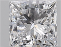 Natural Diamond 0.40 Carats, Princess with  Cut, D Color, VS2 Clarity and Certified by GIA