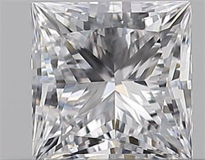 Picture of Natural Diamond 0.40 Carats, Princess with  Cut, D Color, VS2 Clarity and Certified by GIA