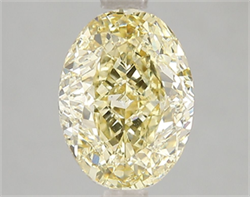Picture of Lab Grown Diamond 3.01 Carats, Oval with  Cut, Fancy Intense Yellow Color, VS2 Clarity and Certified by IGI