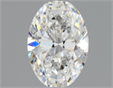 Natural Diamond 0.60 Carats, Oval with  Cut, F Color, VVS2 Clarity and Certified by GIA