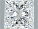 Natural Diamond 0.47 Carats, Princess with  Cut, G Color, SI1 Clarity and Certified by GIA