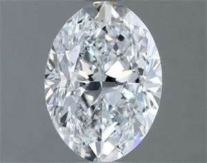 Picture of Natural Diamond 1.00 Carats, Oval with  Cut, D Color, SI1 Clarity and Certified by IGI