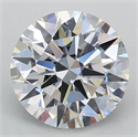 Lab Grown Diamond 1.08 Carats, Round with Ideal Cut, D Color, VVS2 Clarity and Certified by IGI