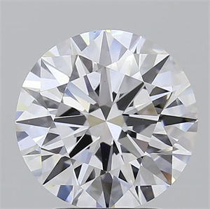 Picture of Lab Grown Diamond 2.51 Carats, Round with Ideal Cut, D Color, IF Clarity and Certified by IGI