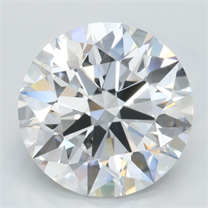 Picture of Lab Grown Diamond 3.02 Carats, Round with Excellent Cut, D Color, VVS1 Clarity and Certified by GIA