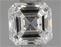 Natural Diamond 0.58 Carats, Asscher with  Cut, F Color, SI2 Clarity and Certified by IGI
