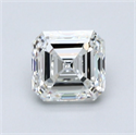 Natural Diamond 1.01 Carats, Asscher with  Cut, I Color, VS2 Clarity and Certified by GIA