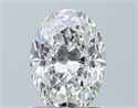 Natural Diamond 1.01 Carats, Oval with  Cut, H Color, VS1 Clarity and Certified by GIA