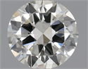 Natural Diamond 0.90 Carats, Round with Excellent Cut, H Color, IF Clarity and Certified by HRD