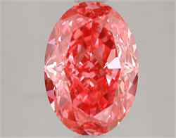 Picture of Lab Grown Diamond 3.01 Carats, Oval with  Cut, Fancy Vivid Pink Color, VS2 Clarity and Certified by IGI