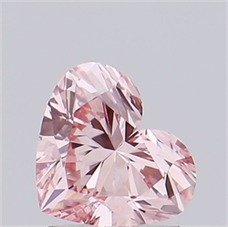 Picture of Lab Grown Diamond 1.24 Carats, Heart with  Cut, Fancy Intense Pink Color, VS1 Clarity and Certified by IGI