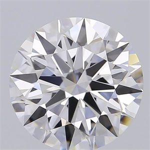 Picture of Lab Grown Diamond 3.08 Carats, Round with Excellent Cut, E Color, VVS1 Clarity and Certified by GIA
