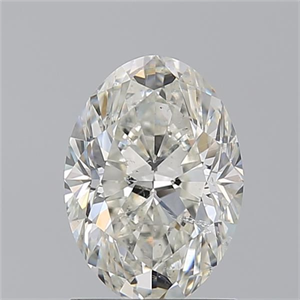 Picture of Natural Diamond 1.51 Carats, Oval with  Cut, I Color, SI2 Clarity and Certified by GIA