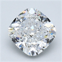 Natural Diamond 1.80 Carats, Cushion with  Cut, F Color, SI2 Clarity and Certified by GIA