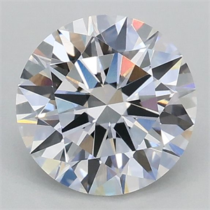 Picture of Lab Grown Diamond 1.00 Carats, Round with Ideal Cut, D Color, VVS2 Clarity and Certified by IGI