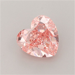 Picture of Lab Grown Diamond 1.41 Carats, Heart with  Cut, Fancy Vivid Pink Color, VS2 Clarity and Certified by IGI