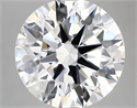 Lab Grown Diamond 4.06 Carats, Round with Excellent Cut, E Color, VVS2 Clarity and Certified by GIA