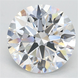 Picture of Lab Grown Diamond 4.06 Carats, Round with Excellent Cut, D Color, VVS1 Clarity and Certified by GIA