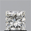 Natural Diamond 0.90 Carats, Princess with  Cut, I Color, VVS1 Clarity and Certified by GIA