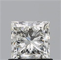 Natural Diamond 0.90 Carats, Princess with  Cut, I Color, VVS1 Clarity and Certified by GIA
