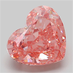 Picture of Lab Grown Diamond 5.24 Carats, Heart with  Cut, Fancy Vivid Pink Color, VS1 Clarity and Certified by IGI