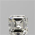 Natural Diamond 0.91 Carats, Asscher with  Cut, K Color, SI1 Clarity and Certified by GIA