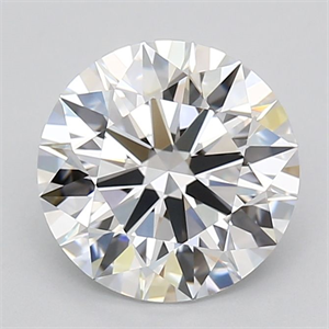 Picture of Lab Grown Diamond 3.03 Carats, Round with Excellent Cut, D Color, IF Clarity and Certified by GIA
