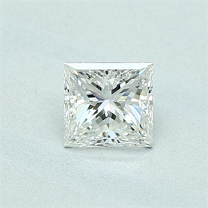 Picture of Natural Diamond 0.51 Carats, Princess with  Cut, H Color, VVS1 Clarity and Certified by GIA