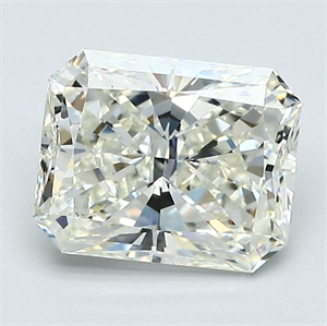 Picture of Natural Diamond 1.61 Carats, Radiant with  Cut, J Color, VVS1 Clarity and Certified by GIA