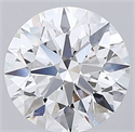 Lab Grown Diamond 2.70 Carats, Round with Excellent Cut, E Color, VVS2 Clarity and Certified by GIA