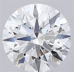 Picture of Lab Grown Diamond 2.70 Carats, Round with Excellent Cut, E Color, VVS2 Clarity and Certified by GIA