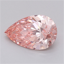 Picture of Lab Grown Diamond 3.03 Carats, Pear with  Cut, Fancy Vivid Pink Color, VVS2 Clarity and Certified by IGI